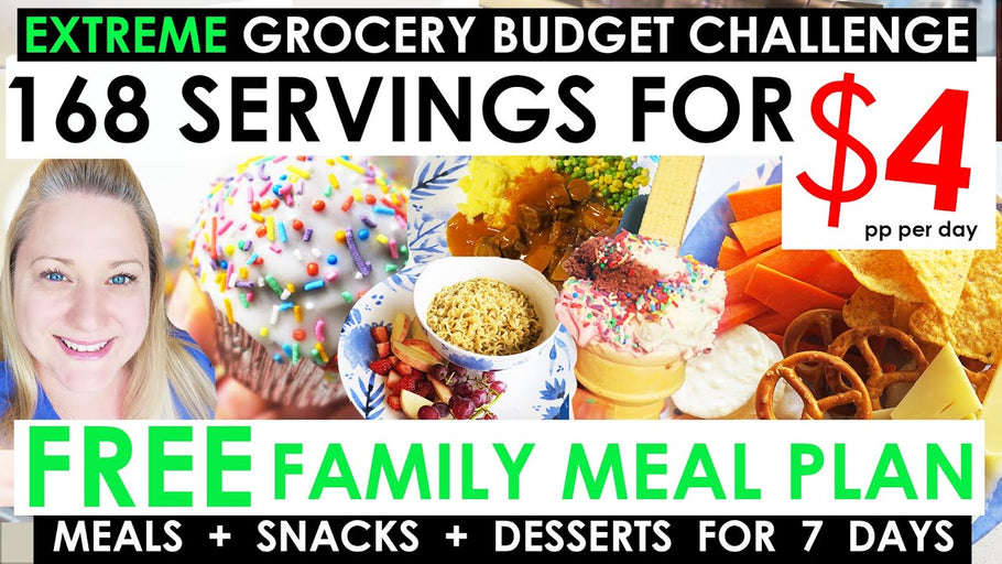 Ep1.  Extreme Grocery Budget & Meal Plan Challenge - 168 Serves For $4pp