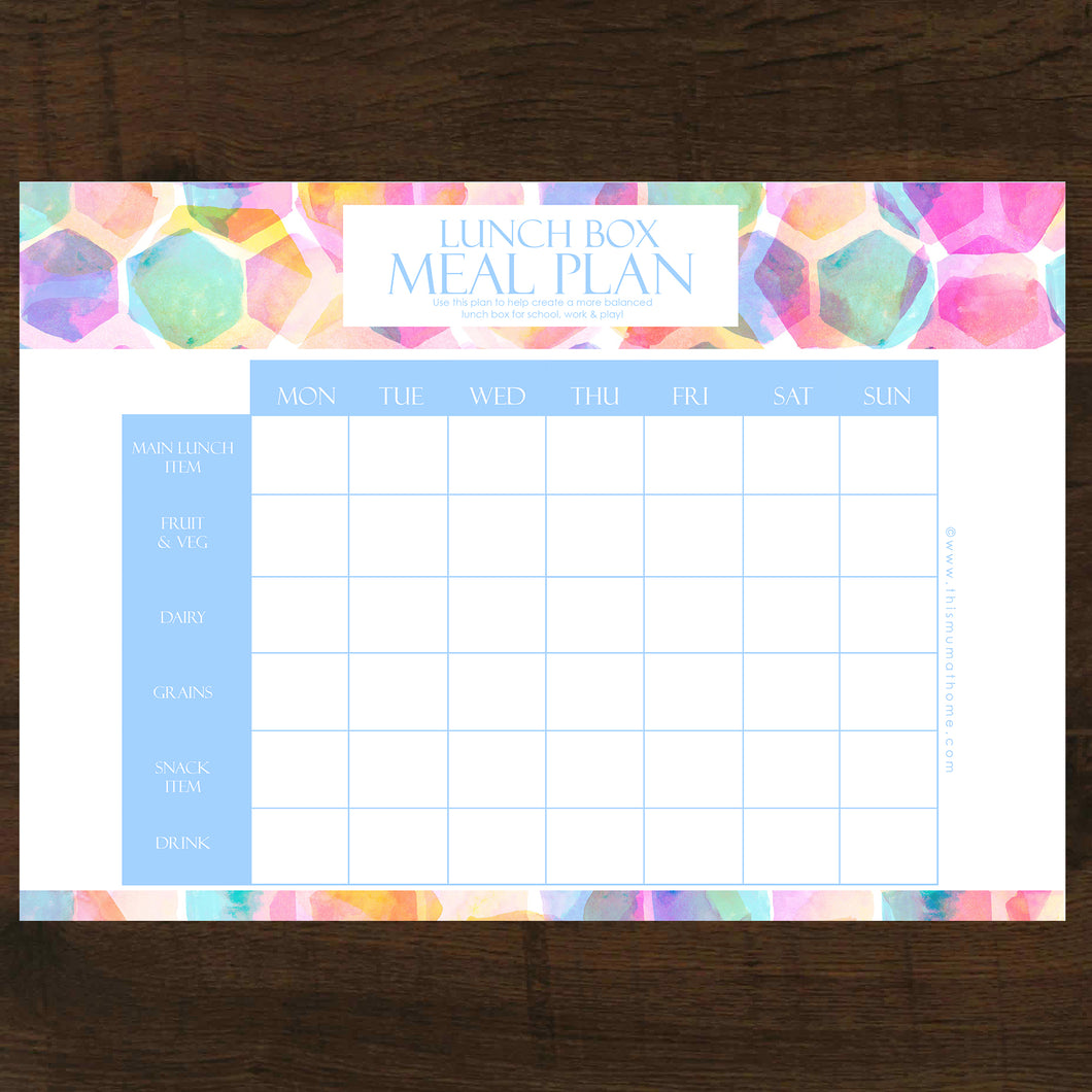 Z - Printables 1 LUNCH BOX MEAL PLANNER - (VIP $0.00)